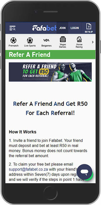 Refer A Friend and Get R50