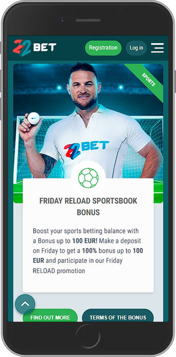 22Bet Friday Reload Sports Bonus