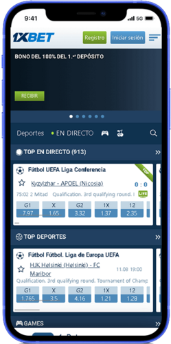 Betting app in Andorra - 1xBet