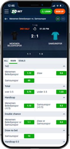 Betting apps in Guatemala - 20bet