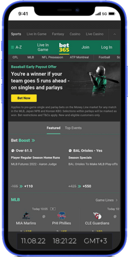 Betting app in Panama - Bet365
