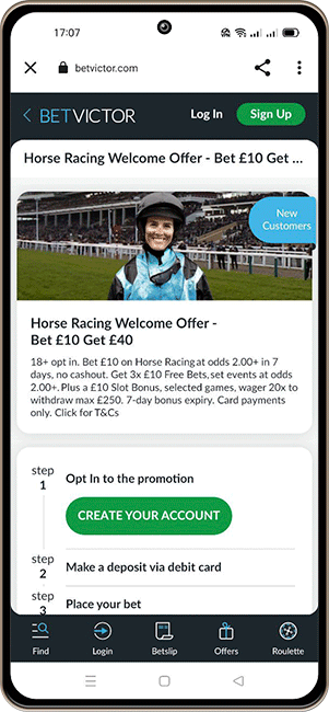 Horse Racing welcome offer