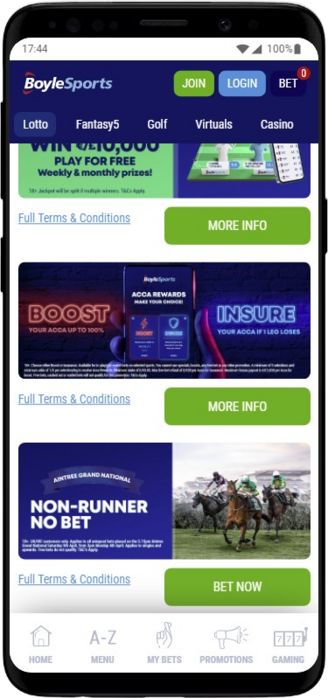 Boylesport Boost your Acca 100%