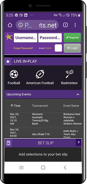 Hollywoodbets main page