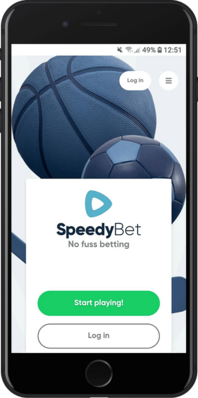 Speedybet login page on mobile