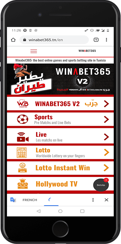winabet365 mobile homepage